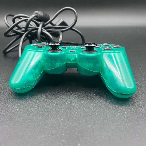 Official Sony PlayStation 2 PS2 Controller Emerald Green Clear SCPH-10010 - Picture 2 of 4
